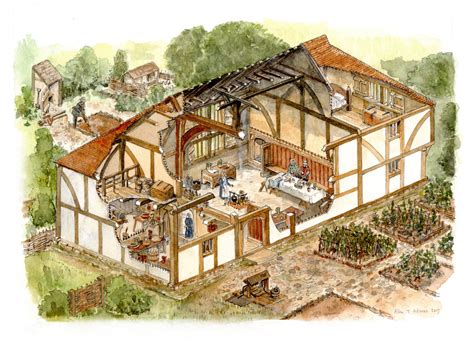What were roofs made of in the 1300s?