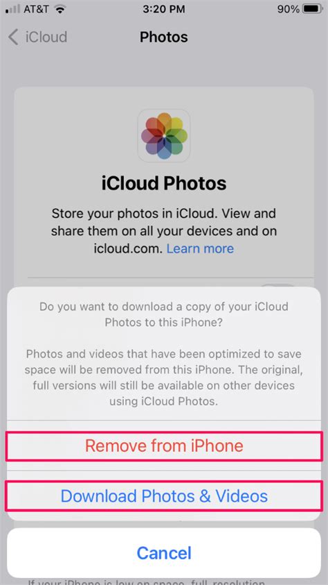 What will happen if I delete photos from iCloud?