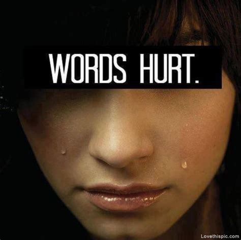 What words can hurt someone?