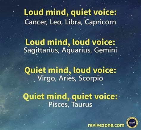 What zodiac is always quiet?