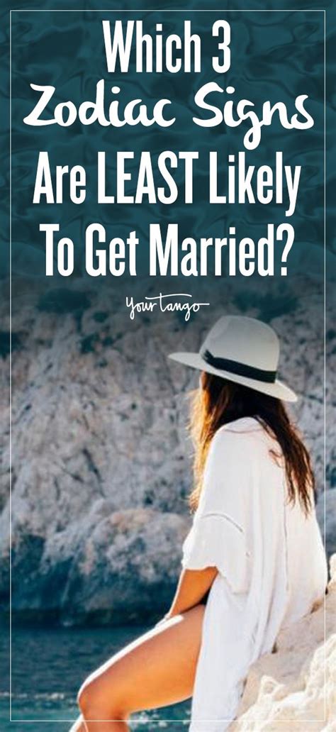 What zodiac sign is less likely to get married?
