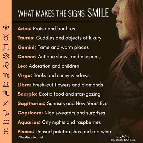 What zodiac signs always smile?
