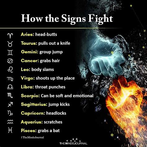 What zodiac signs are fighters?