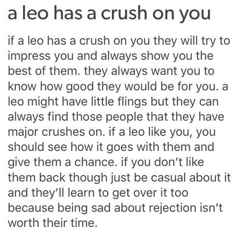 When Leo has a crush on you?