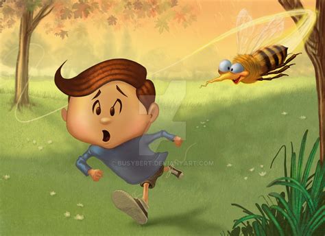 When a bee is chasing you?
