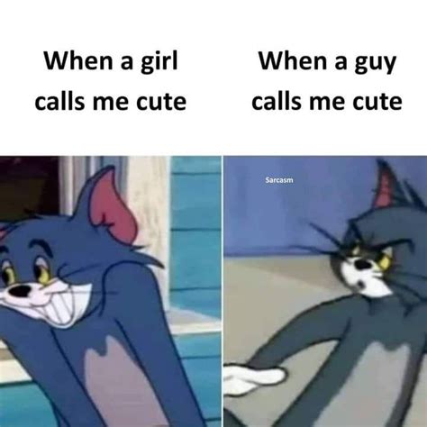 When a girl calls a guy cute?