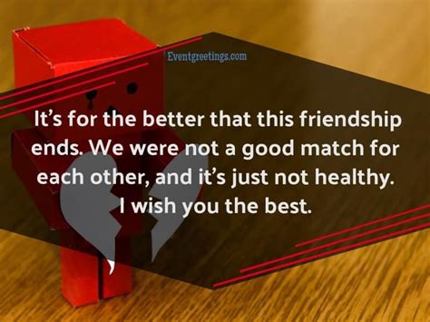 When a good friendship ends?