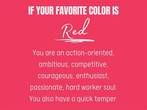 When a guy's favorite color is red?