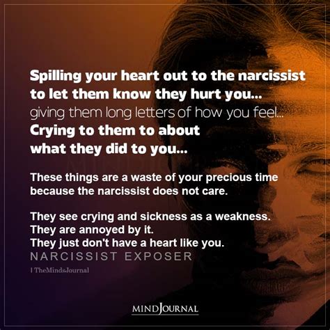 When a narcissist knows they hurt you?