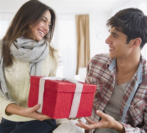 When a woman gives a man a gift?