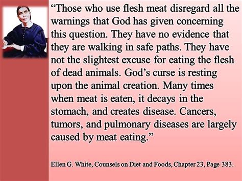 When did Ellen White stop eating meat?