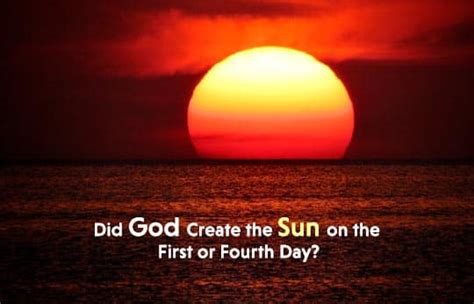 When did God create sun?