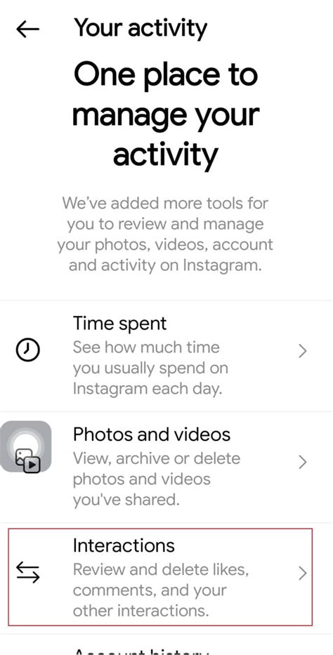 When did Instagram remove activity?