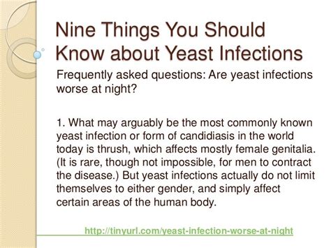 When is the worse stage of a yeast infection?