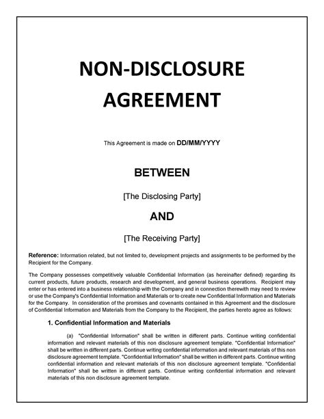 When should a non-disclosure agreement be used?