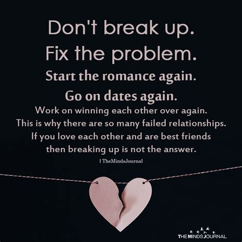 When should you never break up?