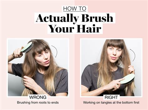 When should you not brush your hair?