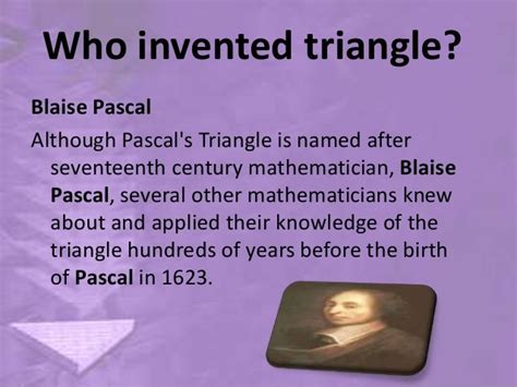 When was the triangle invented?