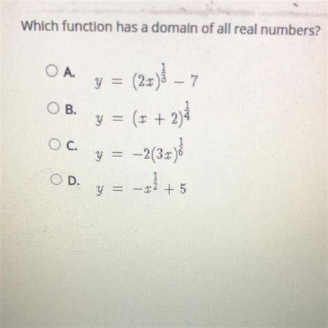 When would the domain not be all real numbers?