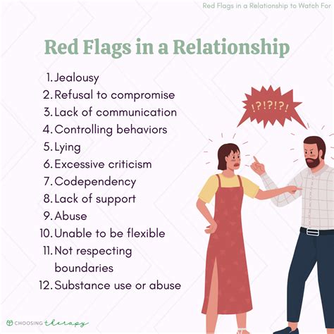 When you see red flags in a relationship?