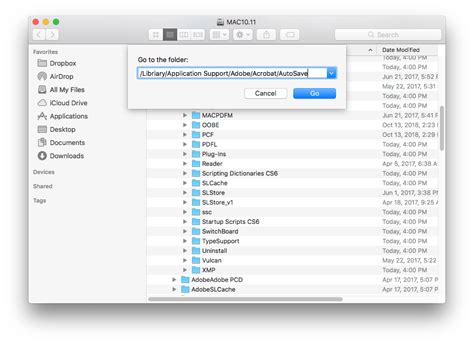 Where are Adobe autosave files stored on Mac?