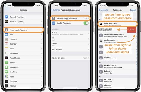 Where are Safari passwords stored on iPhone?