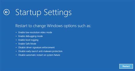 Where are Startup settings?