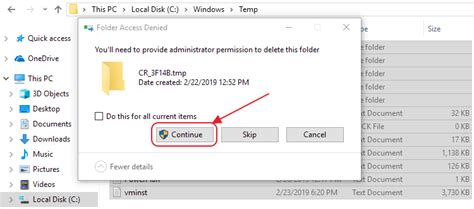 Where are WinRAR temporary files stored in Windows 10?