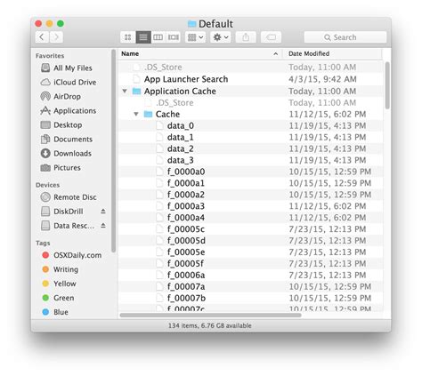 Where are cache locations Macos?