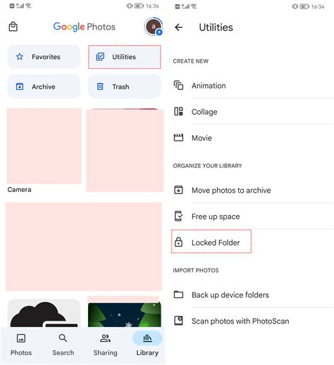 Where are hidden Google Photos?