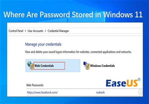 Where are login passwords stored in Windows 11?