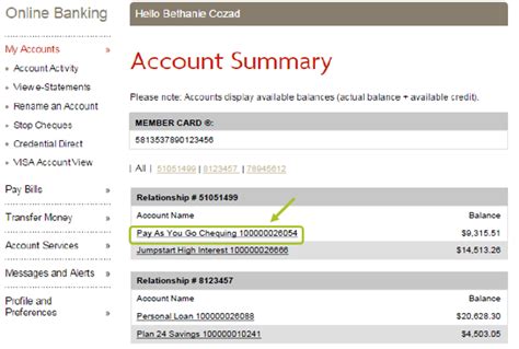 Where can I find my account number online banking?