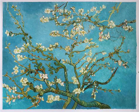 Where did Van Gogh paint almond blossom?