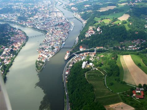 Where do 3 rivers meet in Germany?