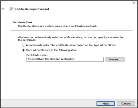 Where do I put certificates in Windows?
