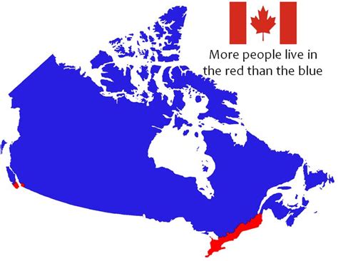 Where do most Canadians live cities?