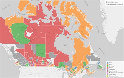 Where do most minorities live in Canada?