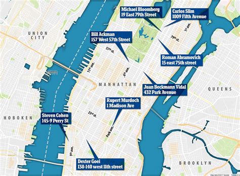 Where do the richest people in Manhattan live?