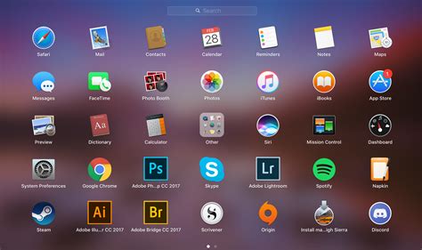 Where do you find the applications programs on a Mac?