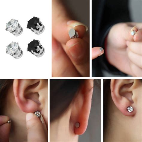 Where do you put magnetic earrings?