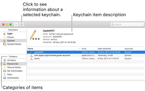 Where is Apple keychain data stored?