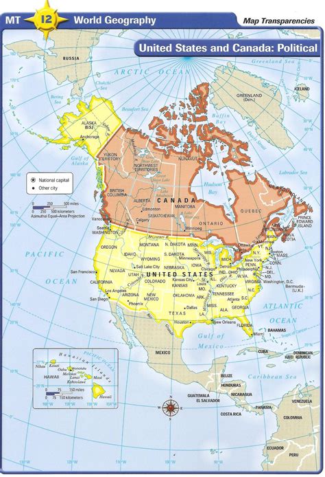 Where is Canada in relation to USA?