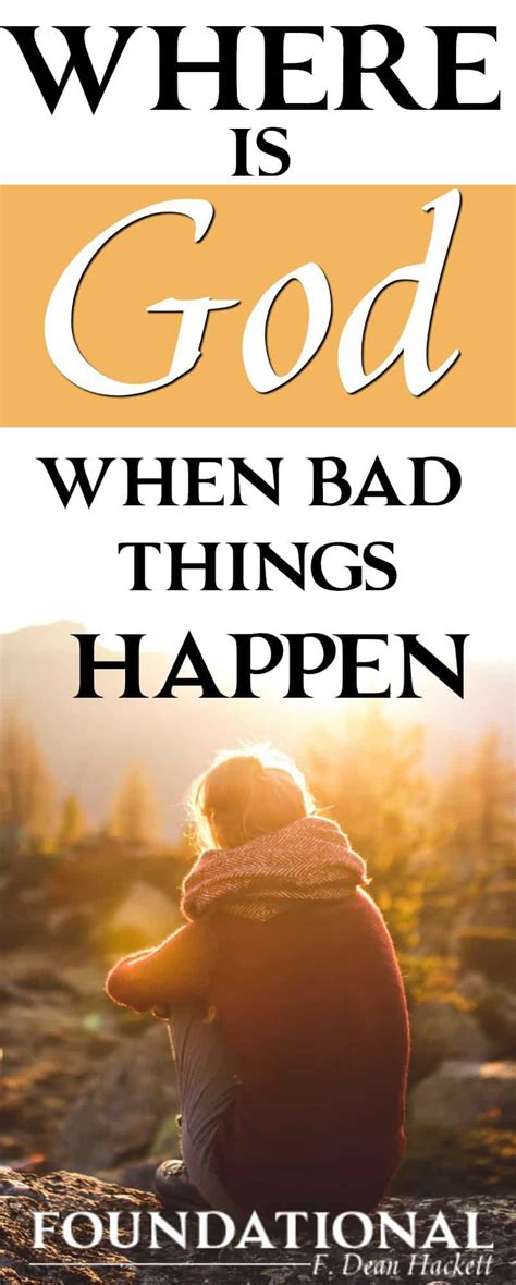 Where is God when bad things happen?