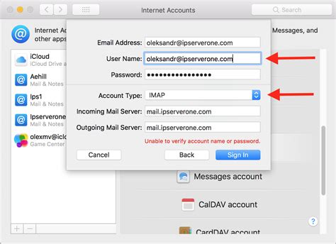 Where is Mail account on Mac?