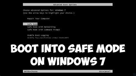 Where is Safe Mode in Windows 7?