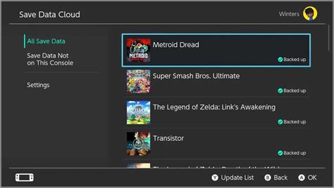 Where is Switch save data stored?