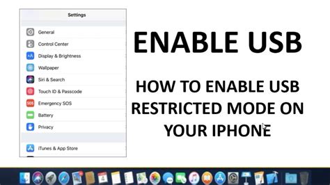 Where is USB restricted mode on iPad?