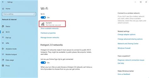 Where is Wi-Fi option in Windows 10?