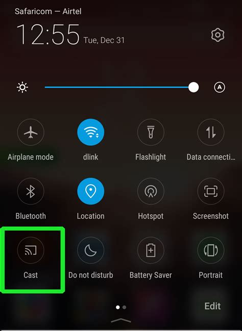 Where is cast in Android settings?