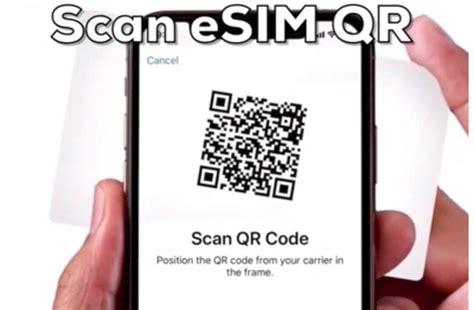 Where is eSIM QR code in iPhone?